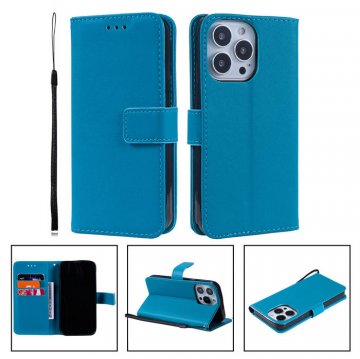 iPhone 13 Pro Wallet Kickstand Magnetic Case Sky Blue