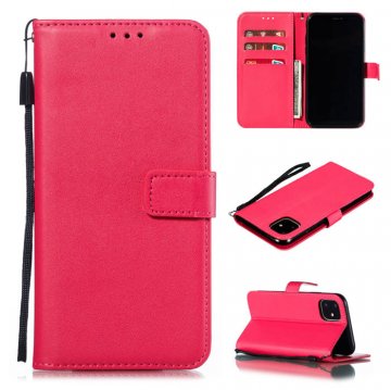 iPhone 11 Wallet Kickstand Magnetic PU Leather Case Rose