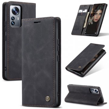 CaseMe Xiaomi 12 Pro Wallet Magnetic Case Black