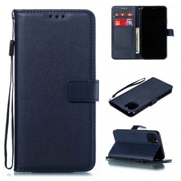 iPhone 11 Pro Max Wallet Kickstand Magnetic PU Leather Case Dark Blue