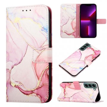 Marble Pattern Samsung Galaxy S22 Plus Wallet Case Rose Gold