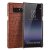 Samsung Galaxy Note 8 Genuine Leather Embossed Crocodile Back Cover Brown