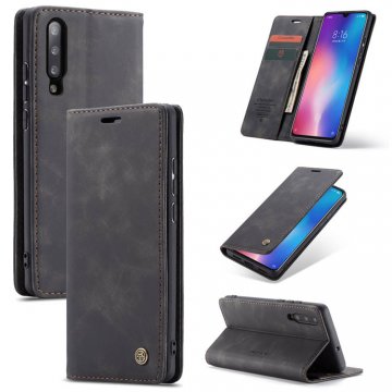 CaseMe Xiaomi Mi 9 Wallet Kickstand Magnetic Flip Case Black