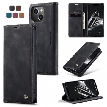 CaseMe iPhone 14 Plus Wallet Kickstand Magnetic Case Black