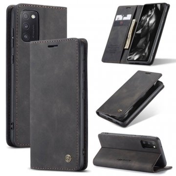 CaseMe Samsung Galaxy A41 Wallet Kickstand Flip Case Black
