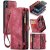 CaseMe iPhone XS Max Zipper Wallet Case with Wrist Strap Red