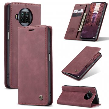 CaseMe Xiaomi Mi 10T Lite Wallet Kickstand Magnetic Flip Case Red