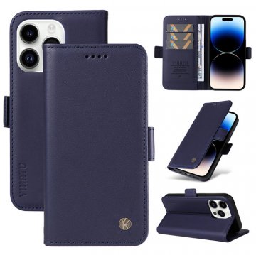 YIKATU Wallet Magnetic Flip Stand Leather Phone Case Royal Blue
