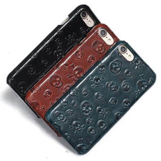 Fashion Pirate Skull Pattern iPhone 7 Genuine Leather Back Cover Case