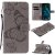 iPhone 12 Pro Max Embossed Butterfly Wallet Magnetic Stand Case Gray