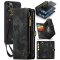 CaseMe iPhone 11 Pro Max Zipper Wallet Case with Wrist Strap Black