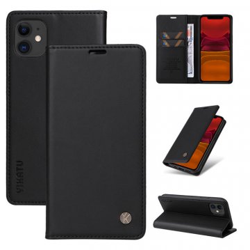 YIKATU iPhone 12 Mini Wallet Kickstand Magnetic Case Black