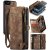 CaseMe iPhone 7/8 Wallet Case with Wrist Strap Coffee