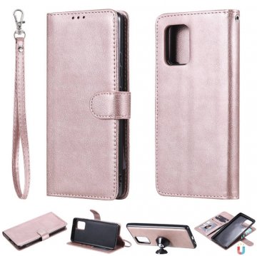 Samsung Galaxy A91/S10 Lite Wallet Detachable 2 in 1 Case Rose Gold