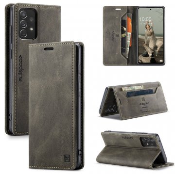 Autspace Samsung Galaxy A72 Wallet Magnetic Case Coffee