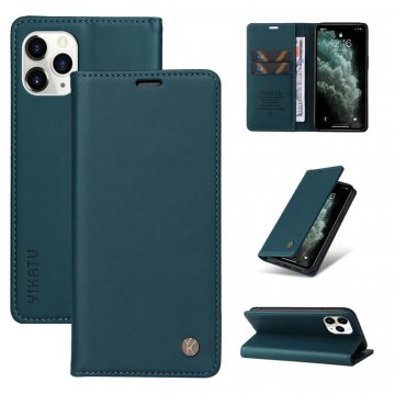 YIKATU iPhone 11 Pro Wallet Kickstand Magnetic Case Blue