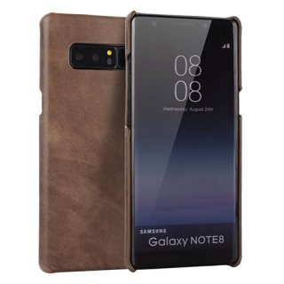 Samsung Galaxy Note 8 Genuine Leather Matte Back Cover Case Coffee