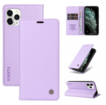 YIKATU iPhone 11 Pro Wallet Kickstand Magnetic Case Purple