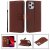 iPhone 12 Pro Max Wallet Kickstand Magnetic PU Leather Case Brown
