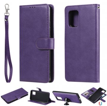 Samsung Galaxy A91/S10 Lite Wallet Detachable 2 in 1 Case Purple