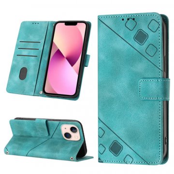Skin-friendly iPhone 13 Mini Wallet Stand Case with Wrist Strap Green