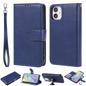 iPhone 12 Mini Wallet Magnetic Detachable 2 in 1 Case Blue