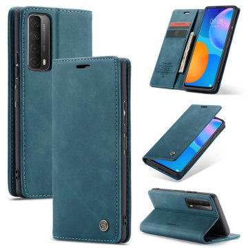 CaseMe Huawei P Smart 2021 Wallet Kickstand Magnetic Flip Case Blue