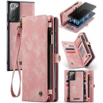 CaseMe Samsung Galaxy Note 20 Wallet Case with Wrist Strap Pink