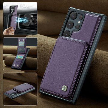 Autspace RFID Blocking Card Slots Phone Case Purple