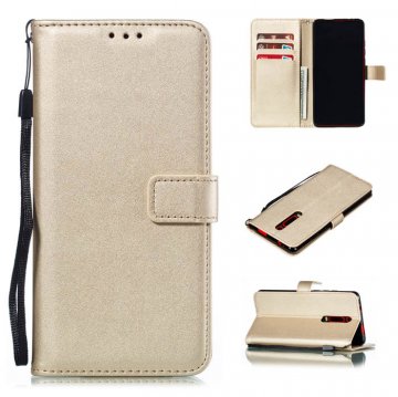 Xiaomi Mi 9T Wallet Kickstand Magnetic PU Leather Case Gold