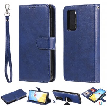 Huawei P40 Wallet Detachable 2 in 1 Stand Case Blue