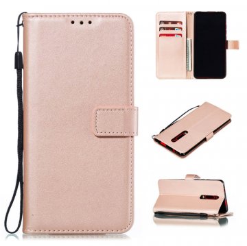 Xiaomi Mi 9T Wallet Kickstand Magnetic PU Leather Case Rose Gold
