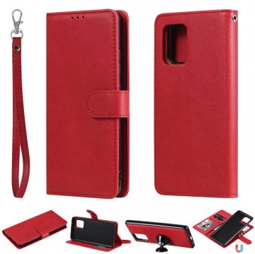 Samsung Galaxy A91/S10 Lite Wallet Detachable 2 in 1 Case Red