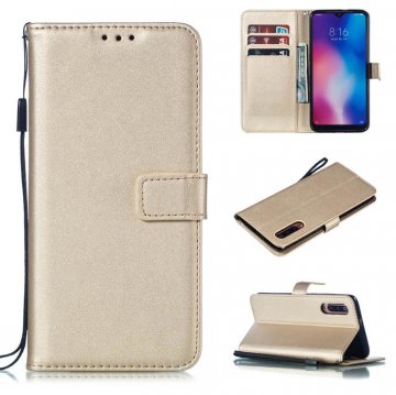 Xiaomi Mi 9 Wallet Kickstand Magnetic PU Leather Case Gold
