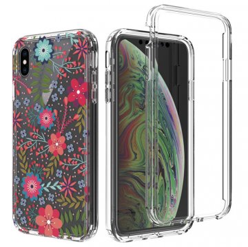iPhone XS Max Clear Bumper TPU Floral Prints Case