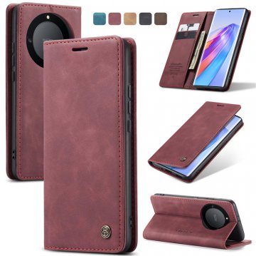 CaseMe Honor X40 Wallet Kickstand Magnetic Flip Case Red