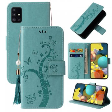 Wallet Case PU Mirror Surface Leather Shockproof Flip Magnetic Colourful Kickstand Card Slots Folio Protection Case for Samsung Galaxy A51 TOUCASA Compatible Galaxy A51 Case Silver