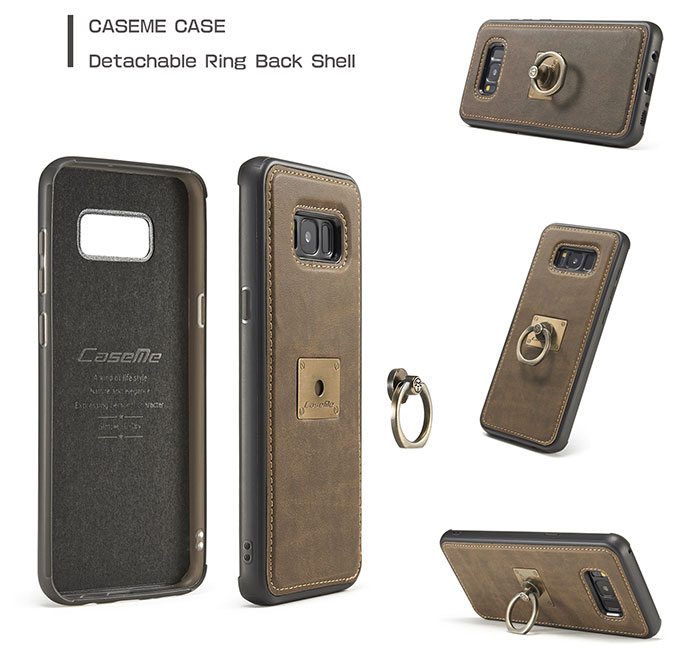 CaseMe Samsung Galaxy S8 Detachable Ring Stand Magnetic Back Cover