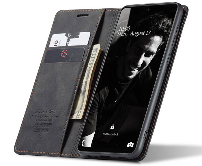 CaseMe Samsung Galaxy A72 Wallet Kickstand Magnetic Flip Leather Case