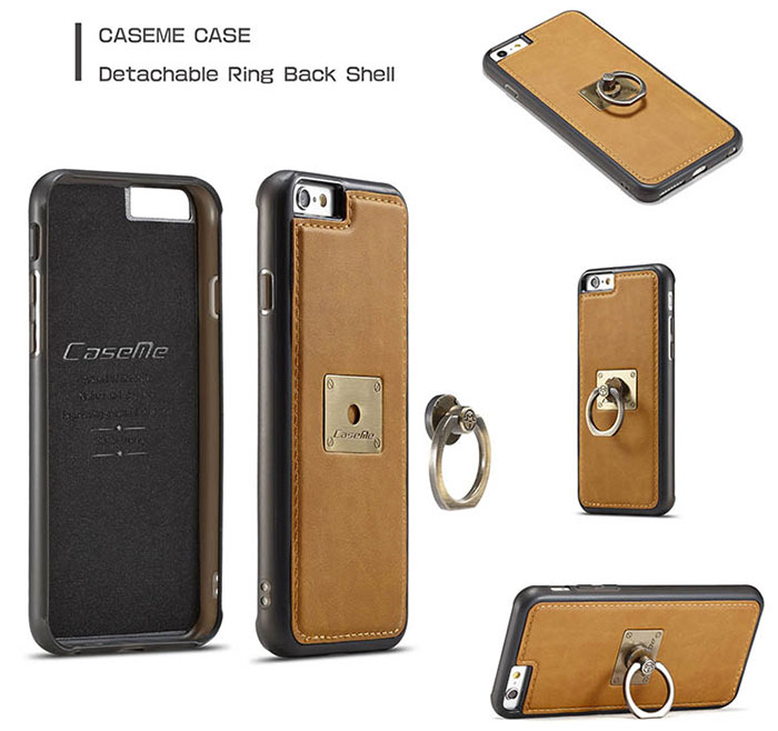 CaseMe iPhone 6S Plus/6 Plus Detachable Ring Stand Magnetic Back Cover