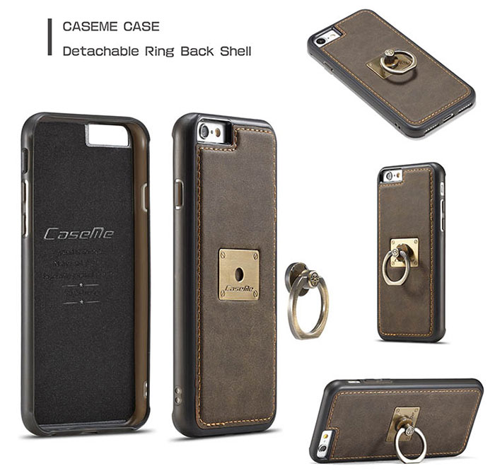 CaseMe iPhone 8 Detachable Ring Stand Magnetic Back Cover