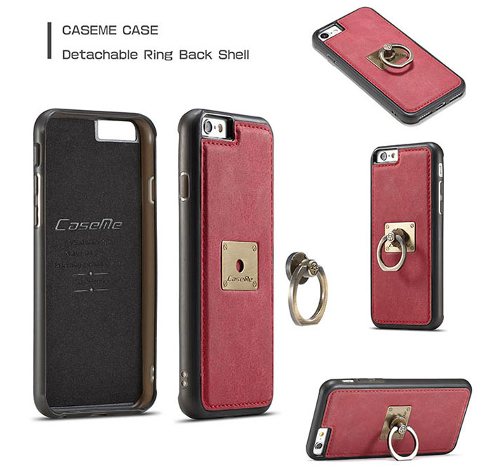 CaseMe iPhone 8 Detachable Ring Stand Magnetic Back Cover