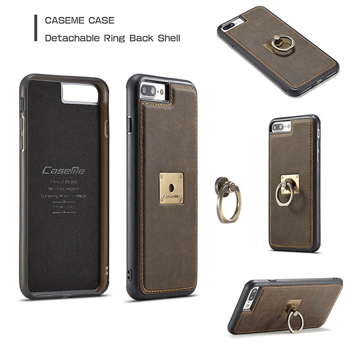CaseMe iPhone 7 Plus Detachable Ring Stand Magnetic Back Cover