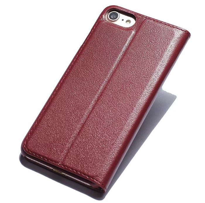Dual Window View iPhone 7 Ultra Thin Stand Genuine Leather Case