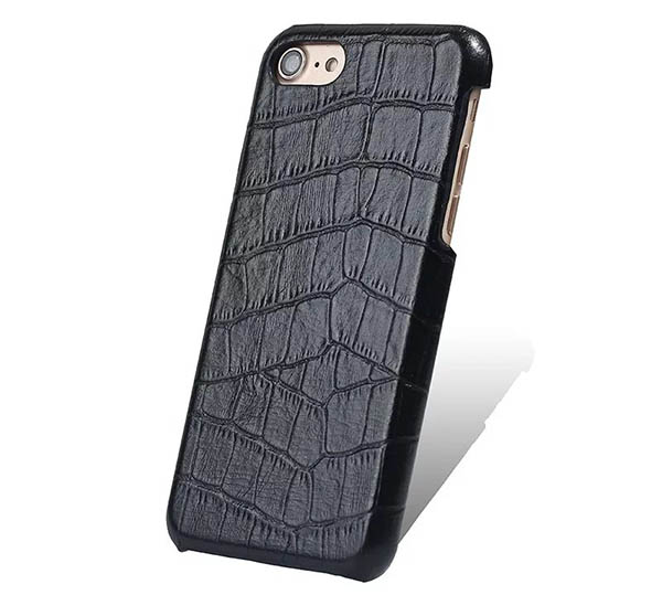 Embossed Crocodile iPhone 7 Genuine Leather Back Cover Case