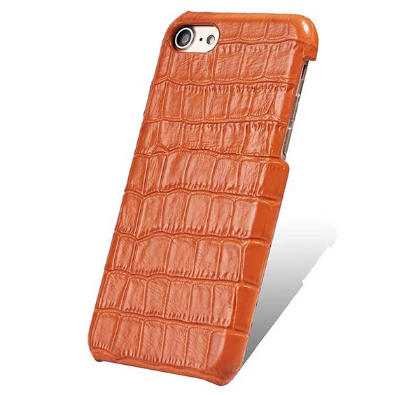 Embossed Crocodile iPhone 7 Genuine Leather Back Cover Case