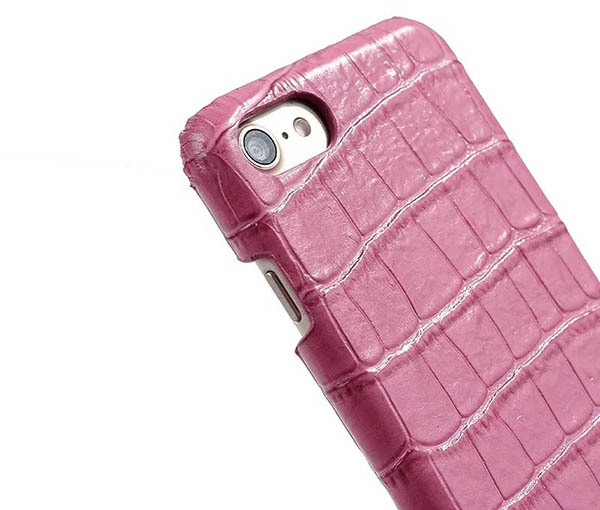 Embossed Crocodile iPhone 7 Genuine Leather Back Cover Case