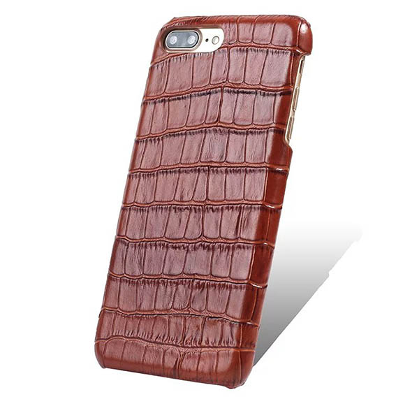 Embossed Crocodile iPhone 7 Plus Genuine Leather Back Cover Case