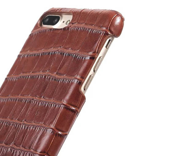 Embossed Crocodile iPhone 7 Plus Genuine Leather Back Cover Case