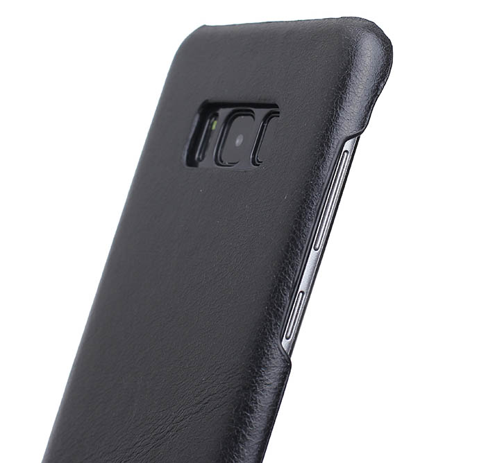 Genuine Leather Matte Samsung Galaxy S8 Hard Back Cover Case